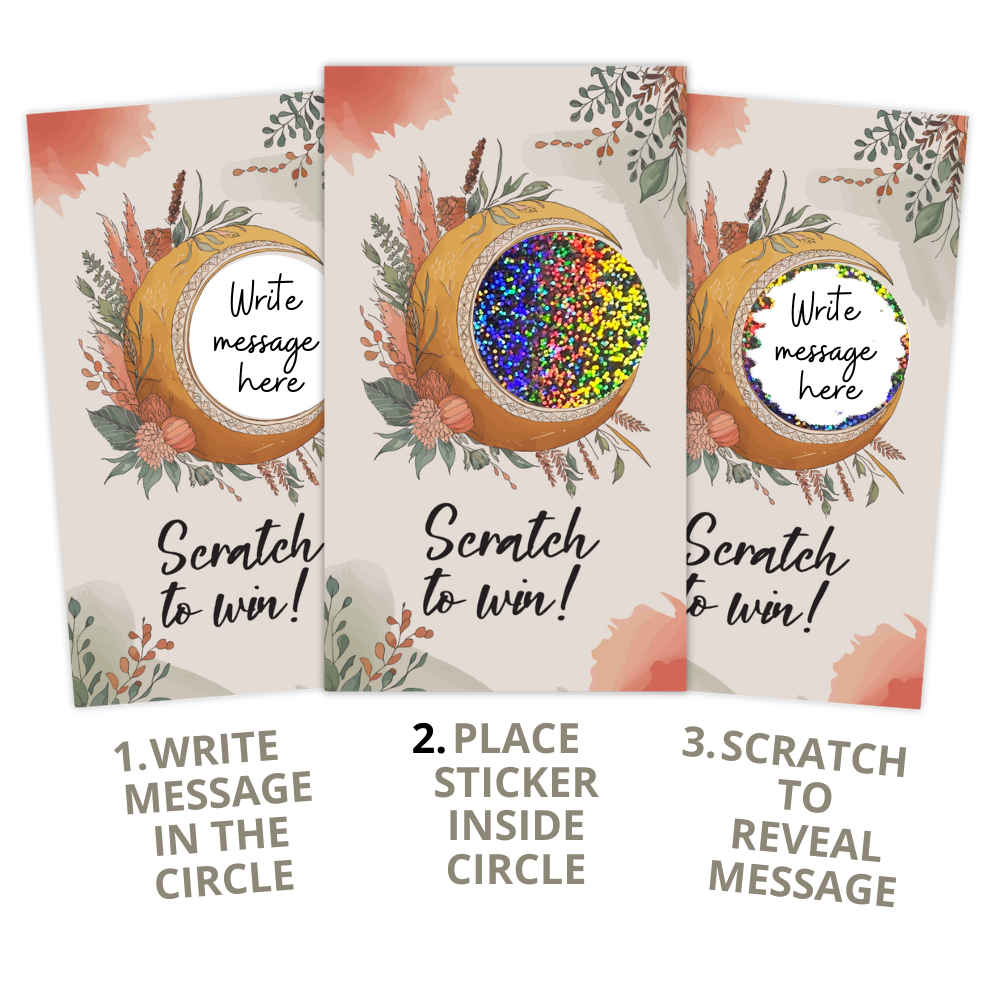 Fall Boho Scratch Off Card