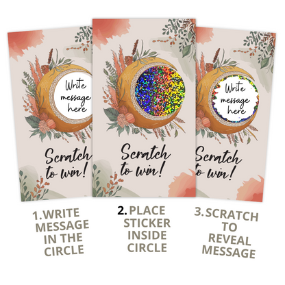 Fall Boho Scratch Off Card