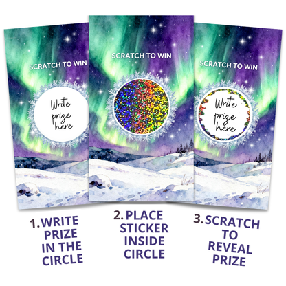 Northern Lights Winter Snow Scratch Off Card