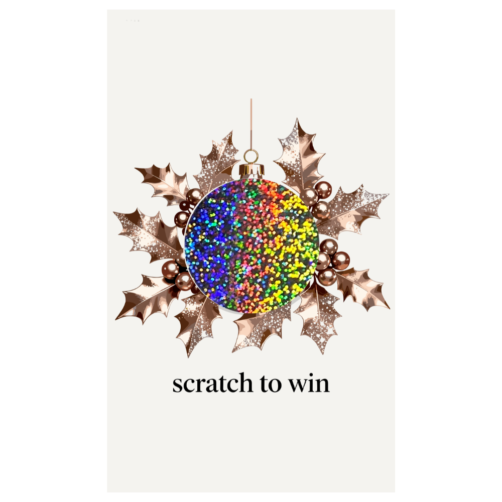 Christmas Tree Ornament Scratch Off Cards