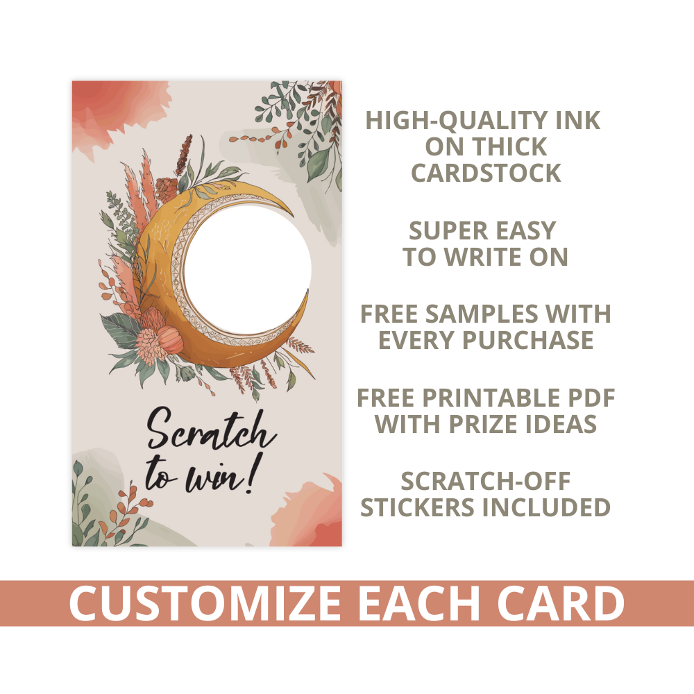 Fall Boho Scratch Off Card