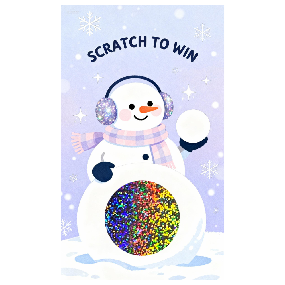 Cute Winter Snowman Scratch Off Card