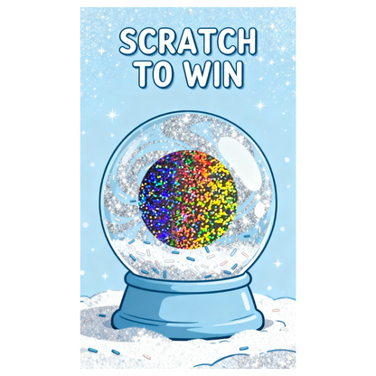 Winter Snow Globe Snowy Christmas Scratch Off Card