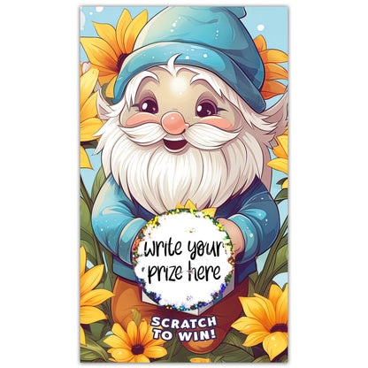 Sunflower Gnome Summer Scratch Off Card