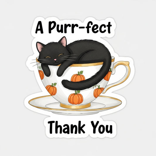 purr-fect thank you sticker, cat thank you sticker, october cat sticker, cat tea cup sticker, halloween cat sticker, fall cat sticker, cute cat thank you sticker, cat lover sticker, tea cup cat sticker, spooky cat sticker, kawaii cat sticker, halloween thank you sticker, cat packaging sticker, cat happy mail sticker, fall thank you sticker, autumn cat sticker, october thank you sticker, cat business sticker, small business cat sticker, cat customer thank you sticker, cat order sticker, cat doodle sticker, c