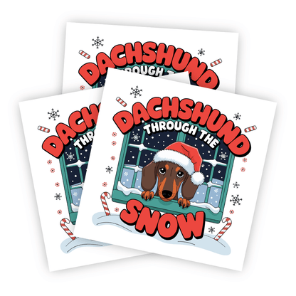 Cute Dachshund Sticker, Dachshund through the Snow, Winter Dog Sticker, Snow Dachshund Decal, Christmas Dog Sticker, Holiday Dachshund Sticker, Winter Pet Sticker, Funny Dachshund Quote, Festive Dog Sticker, Cute Puppy Sticker, Dog Lover Gift, Snow-Themed Pet Sticker, Dachshund Art Decal, Seasonal Dog Sticker, Winter Dachshund Collectibles, Handmade Dog Sticker, Dog Breed Sticker, Dachshund Christmas Gift, Adorable Dog Sticker, Dachshund Humor Sticker, Puppy in Snow Decal, Holiday Pet Accessories, Cute Dog 