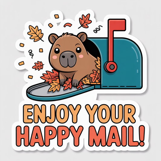 fall capybara sticker, enjoy your mail sticker, cute capybara sticker, fall happy mail sticker, autumn capybara sticker, fall small business sticker, capybara thank you sticker, fall packaging sticker, capybara happy mail sticker, autumn enjoy your order sticker, cute animal fall sticker, kawaii capybara sticker, fall mail sticker, capybara vinyl sticker, capybara laptop sticker, capybara water bottle sticker, fall order sticker, autumn packaging sticker, cute fall animal sticker, cozy fall sticker, capybar