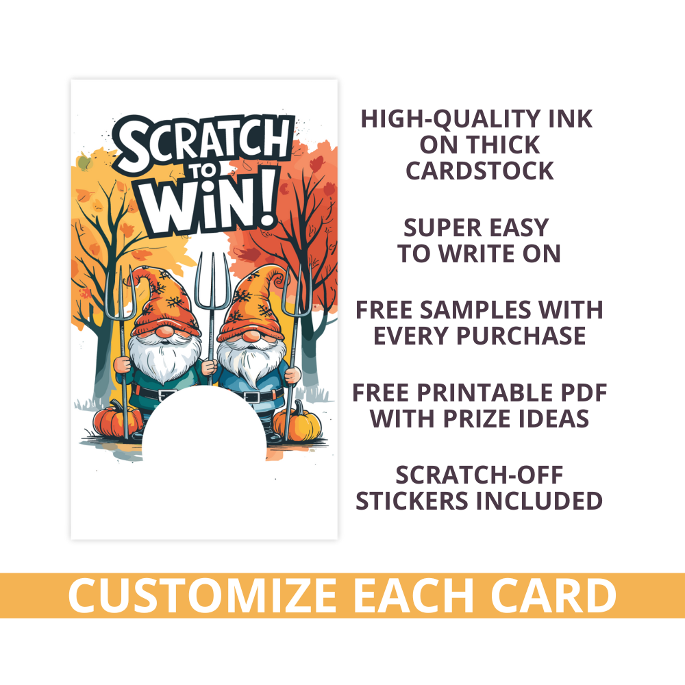 Fall gnome scratch off card, Autumn scratch card, Fall-themed scratch off, Gnome scratch off card, Harvest scratch off, Thanksgiving scratch card, Autumn gnome card, Fall giveaway card, Scratch off prize card, Thanksgiving gnome card, Cute gnome scratch off, Fall game card, Autumn gnome gift, Seasonal scratch off, Fall scratch off game, Pumpkin gnome card, Harvest gnome scratch off, Thanksgiving scratch off card, Cozy autumn scratch off, Rustic fall card, Thanksgiving prize card, Fall scratch-off card, Cute