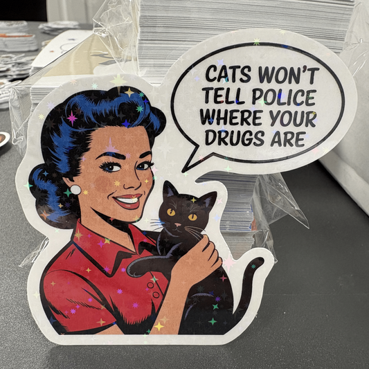 funny cat sticker, sarcastic cat sticker, cats won’t tell police sticker, cat humor sticker, cat meme sticker, novelty cat sticker, cat joke sticker, cat vinyl sticker, cat laptop sticker, cat water bottle sticker, cat cartoon sticker, cat doodle sticker, kawaii cat sticker, cat funny quote sticker, cat pun sticker, sassy cat sticker, cat humor gift, cat lover sticker, cat gift for friends, cat gag gift sticker, adult humor cat sticker, edgy cat sticker, cat funny meme gift, cat aesthetic sticker, quirky