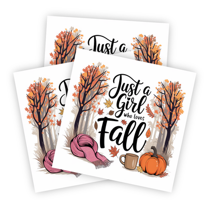 Just a Girl who Loves Fall sticker, Fall lover sticker, Autumn girl sticker, Fall vibes sticker, Autumn aesthetic sticker, Pumpkin spice lover, Cozy fall sticker, Fall season sticker, Cute fall sticker, Fall quote sticker, Girl who loves fall, Fall leaves sticker, Fall essentials, Fall themed sticker, Autumn lover, Pumpkin patch vibes, Cozy sweater weather, Fall obsessed, Pumpkin spice season, Autumn vibes, Fall girl sticker, Autumn quote, Sweater weather sticker