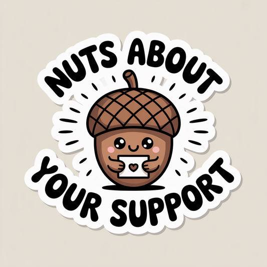 nuts about your support sticker, fall thanks sticker, autumn thank you sticker, cute fall sticker, fall small business sticker, squirrel thank you sticker, acorn thank you sticker, fall packaging sticker, autumn small business sticker, fall shop small sticker, handmade business fall sticker, fall customer thank you sticker, cute autumn sticker, cozy fall sticker, fall order sticker, happy fall sticker, autumn aesthetic sticker, kawaii fall sticker, fall doodle sticker, fall cartoon sticker, autumn cute pack