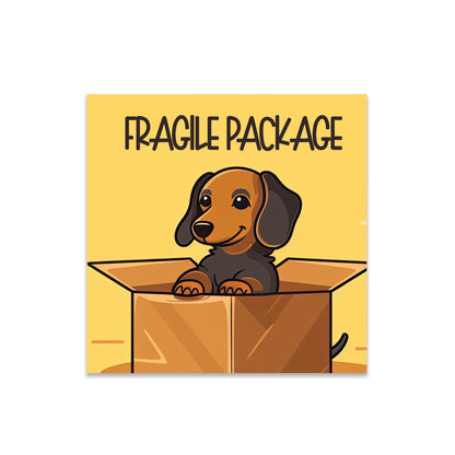 Fragile Package Sticker, Dachshund Sticker, Cute Sticker, Handle with care, handle with care sticker, fragile sticker, small business sticker, cute dachshund 