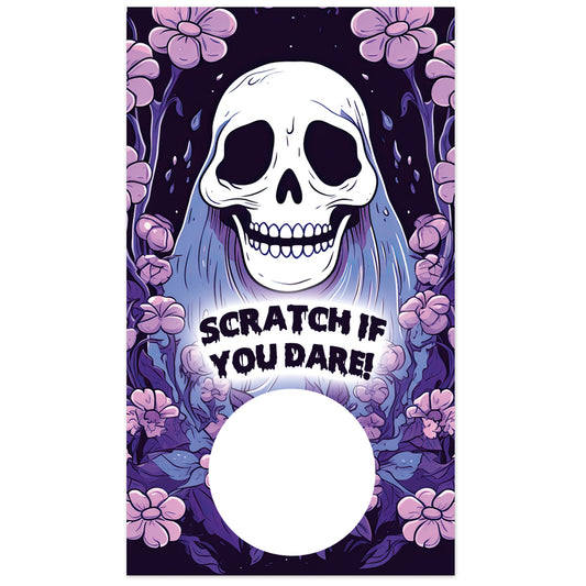 Spooky Halloween Scratch off cards, Halloween Scratch Card, Skull Scratch Card, Halloween Scratcher, Halloween Promo