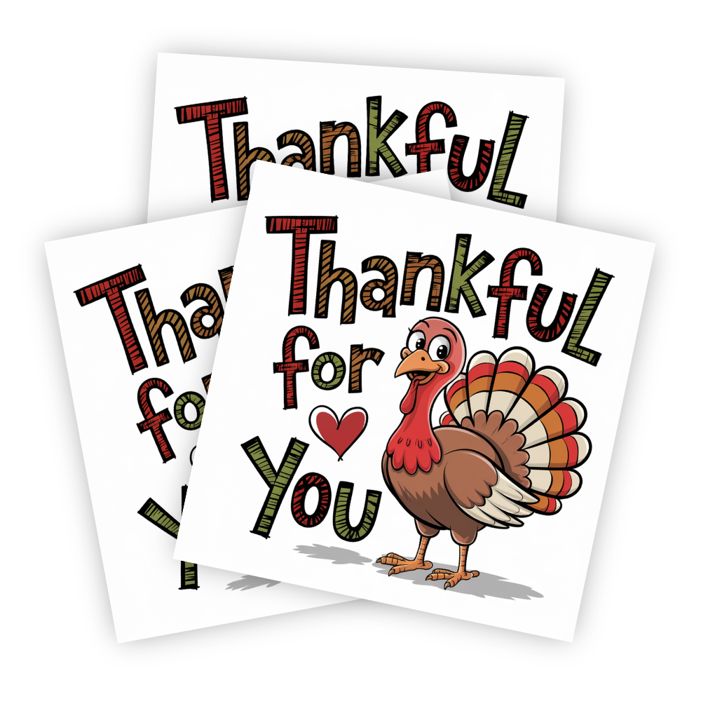 Cute turkey sticker, Thankful for you sticker, Thanksgiving sticker, Turkey thank you sticker, Fall gratitude sticker, Thanksgiving gift sticker, Autumn thank you, Thanksgiving decor sticker, Thankful turkey, Harvest season sticker, Cute Thanksgiving sticker, Turkey illustration, Fall turkey sticker, Thankful message, Thanksgiving party favor, Thankful for you gift, Turkey sticker for kids, Thanksgiving appreciation, Fall thankfulness, Festive turkey, Autumn gratitude sticker, Thanksgiving label, Turkey day
