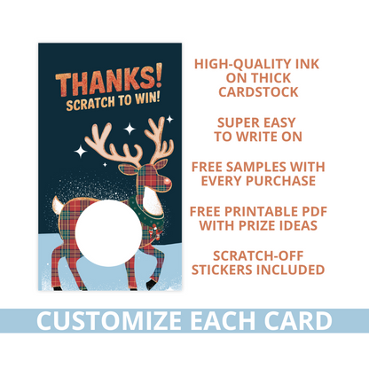 Christmas loyalty card, Rudolph scratch-off card, Holiday reward card, Winter loyalty scratcher, Rudolph loyalty card, Christmas scratch-and-win, Holiday scratch-off game, Winter reward card, Rudolph-themed scratcher, Festive loyalty card, Holiday giveaway card, Christmas promotional card, Rudolph prize card, Holiday incentive card, Winter scratch-off rewards, Festive reward card