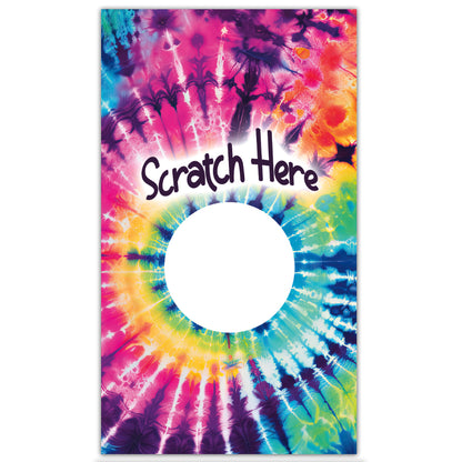 Colorful Tie-Dye Scratch Off Card, Tie Dye, Hippy, Hippie, Groovy, Colorful Scratch card, hippie scratch card, tie dye scratch card