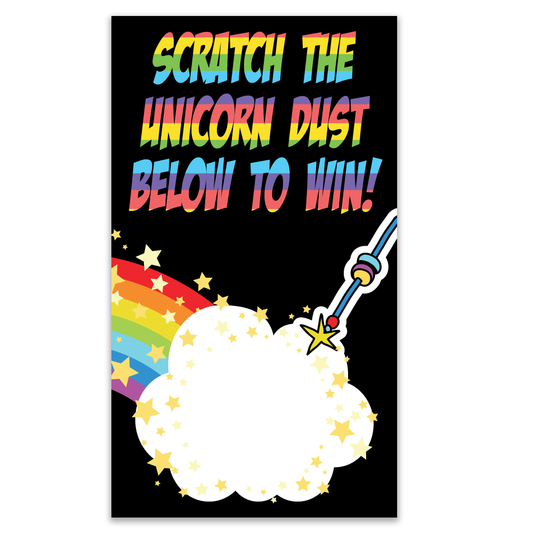 Unicorn Dust Scratch Off Card with Glitter Sticker