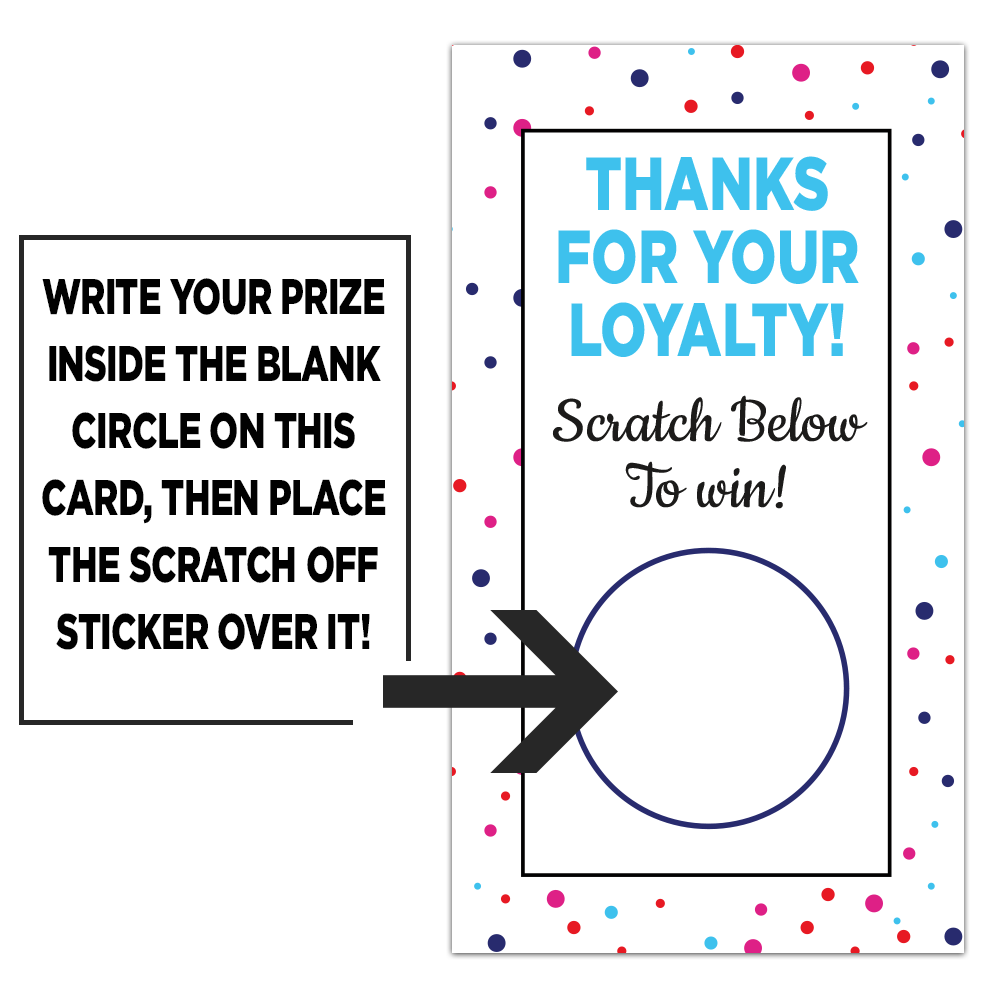 Personalized Polka Dot Loyalty Scratch Off Card