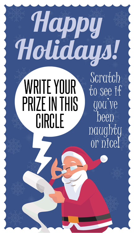 Winter Happy Holidays Scratch off Card