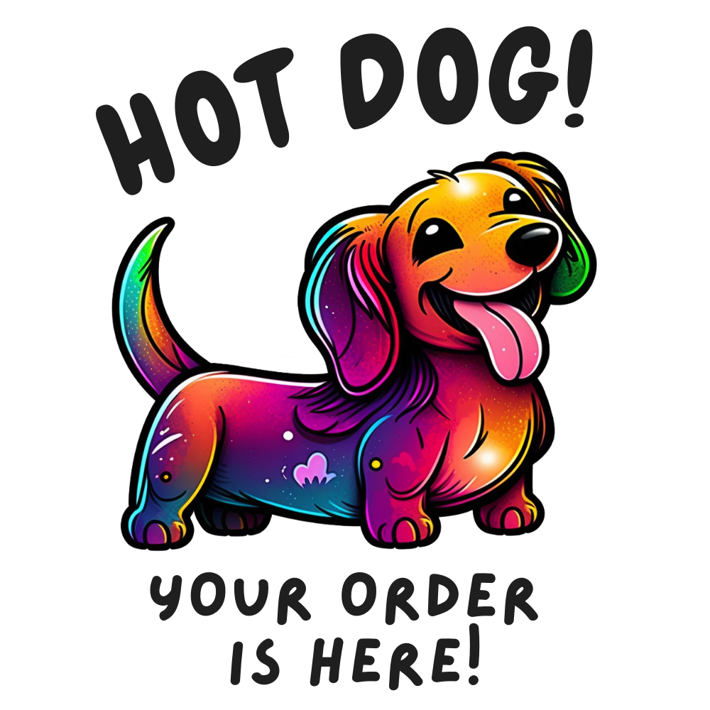 Colorful Rainbow Dachshund Weiner Dog Your order is here sticker