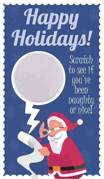 Happy Holidays Santa Scratch Off Card