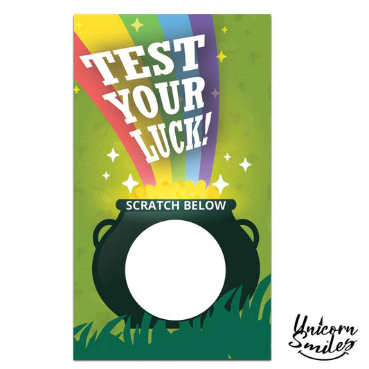 St. Patrick's Day Test Your Luck Scratch Off Cards