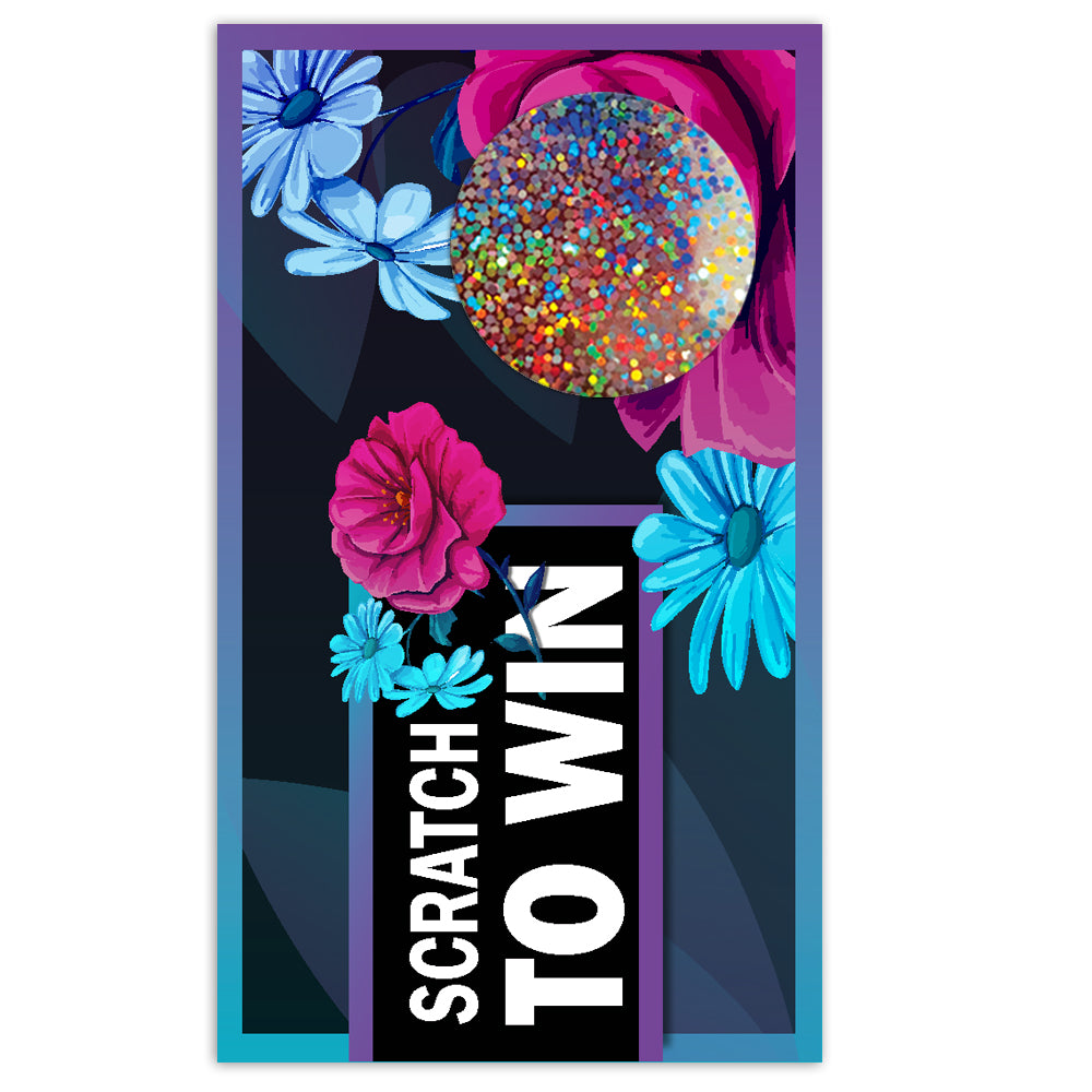 Dark Floral Rose Scratch Off Card