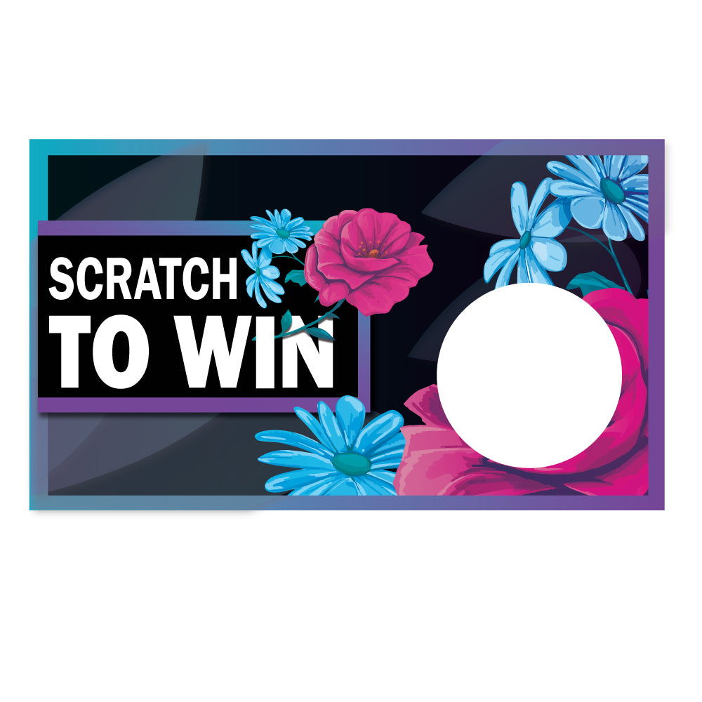 Dark Floral Rose Scratch Off Card