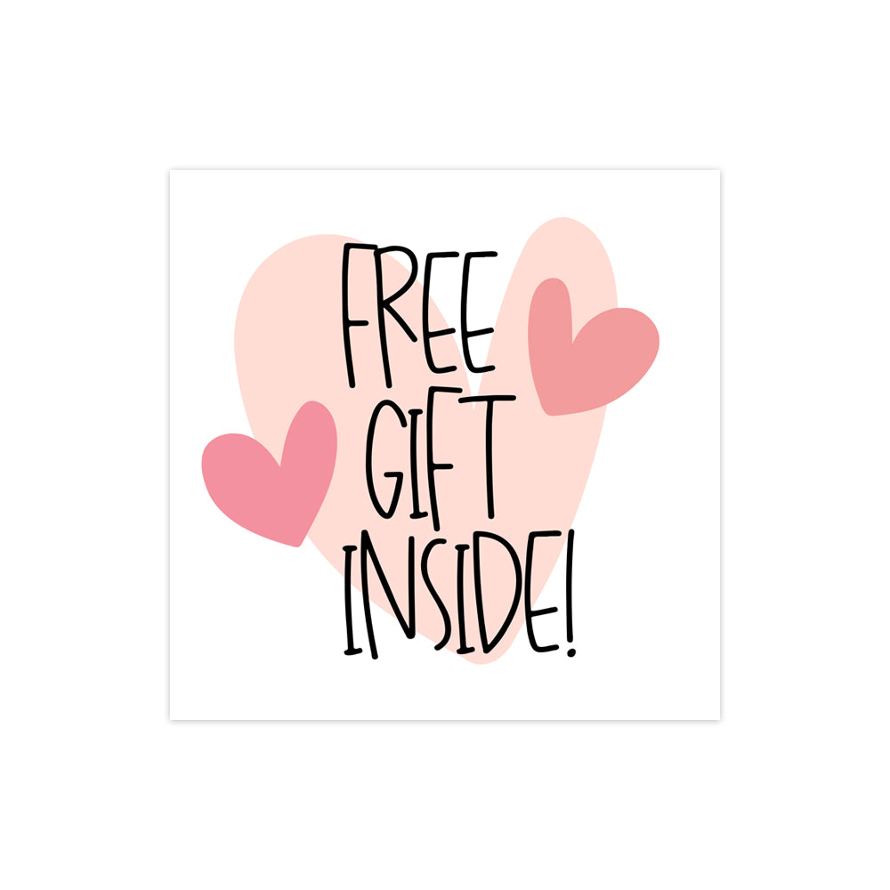 Free gift inside sticker