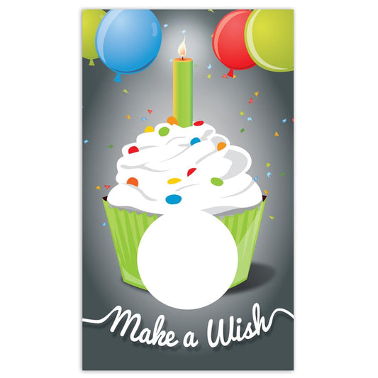 Green Happy Birthday Make a Wish Scratch Cards