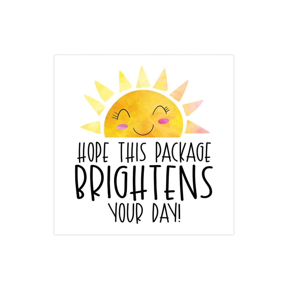 Hope this package brightens your day sticker