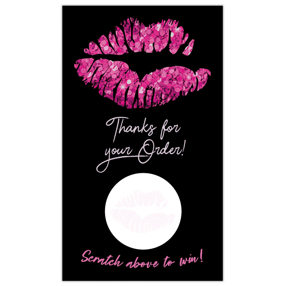 Hot Pink Lips Lipsense Pure Romance Scratch Off Card