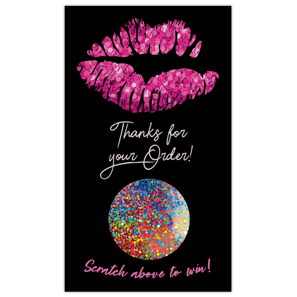 Hot Pink Lips Pure Romance Scratch Off Card