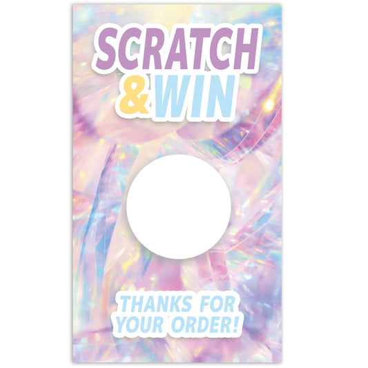 Iridescent Rainbow Scratch Off Card
