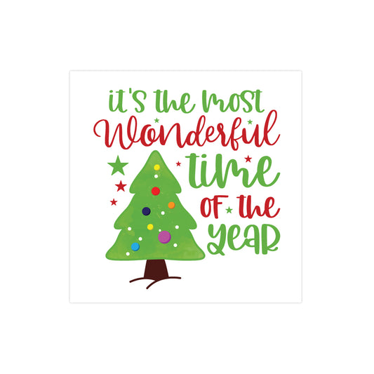 It's the most wonderful time of the year Christmas Tree Winter sticker