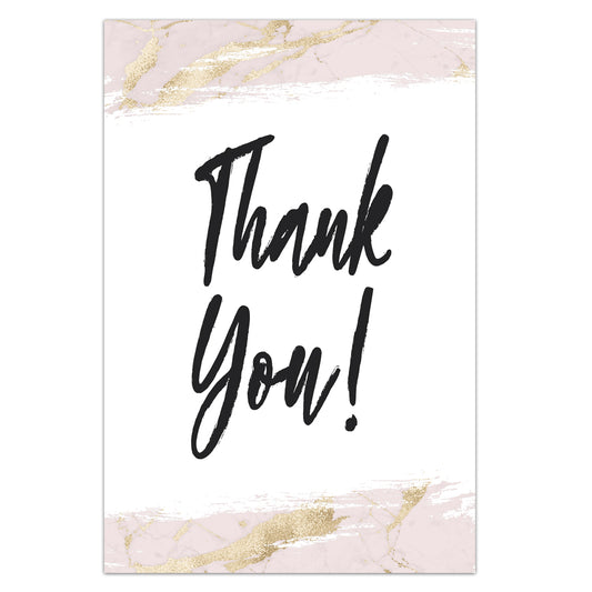 Gold Glitter and Marbled Thank You Cards