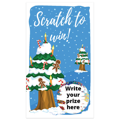 Winter Christmas Snowy Scratch Off Cards Snow