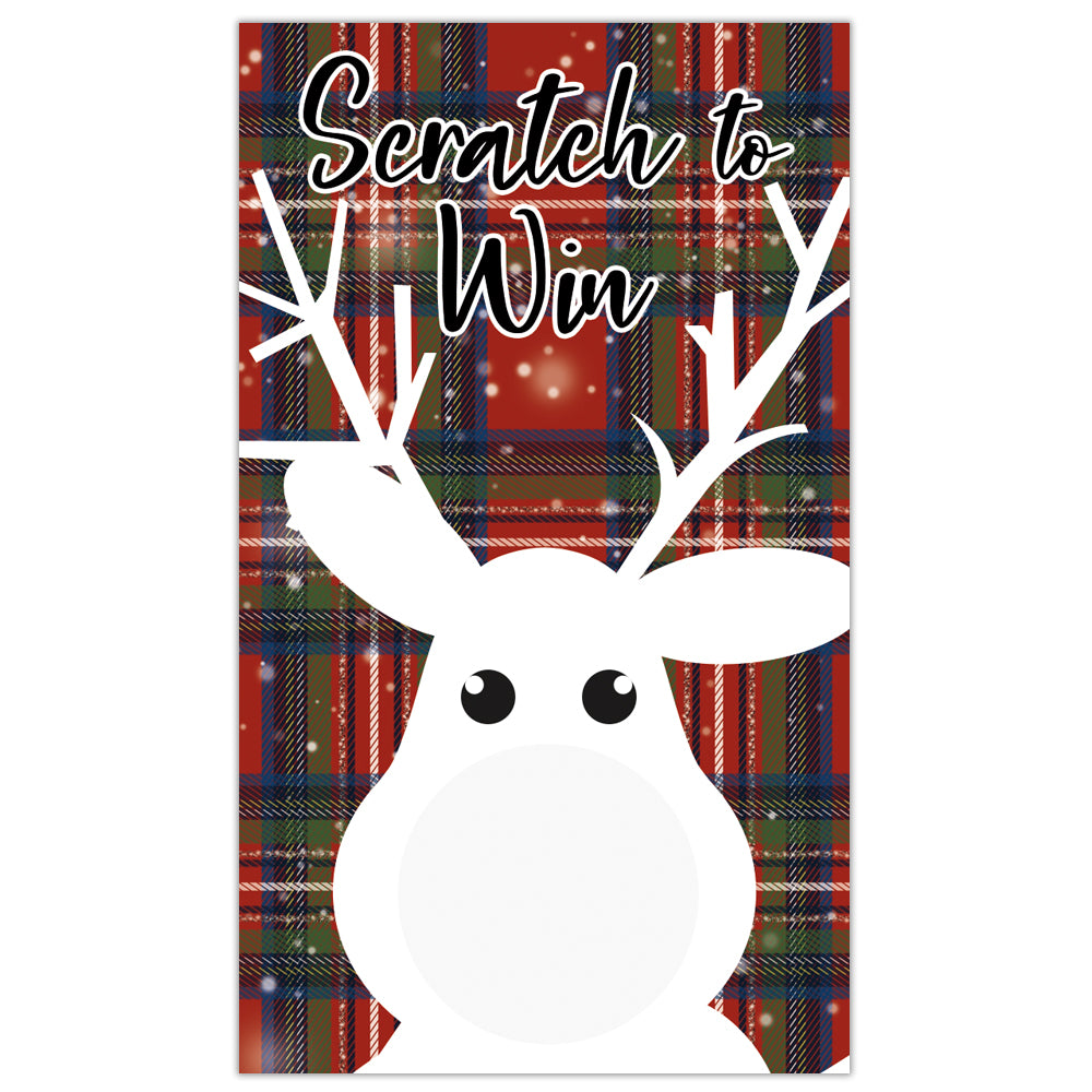 Winter Reindeer Scratch off Card