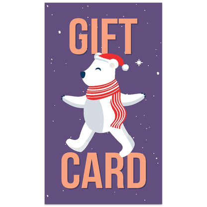 Christmas Winter Polar Bear Gift Card