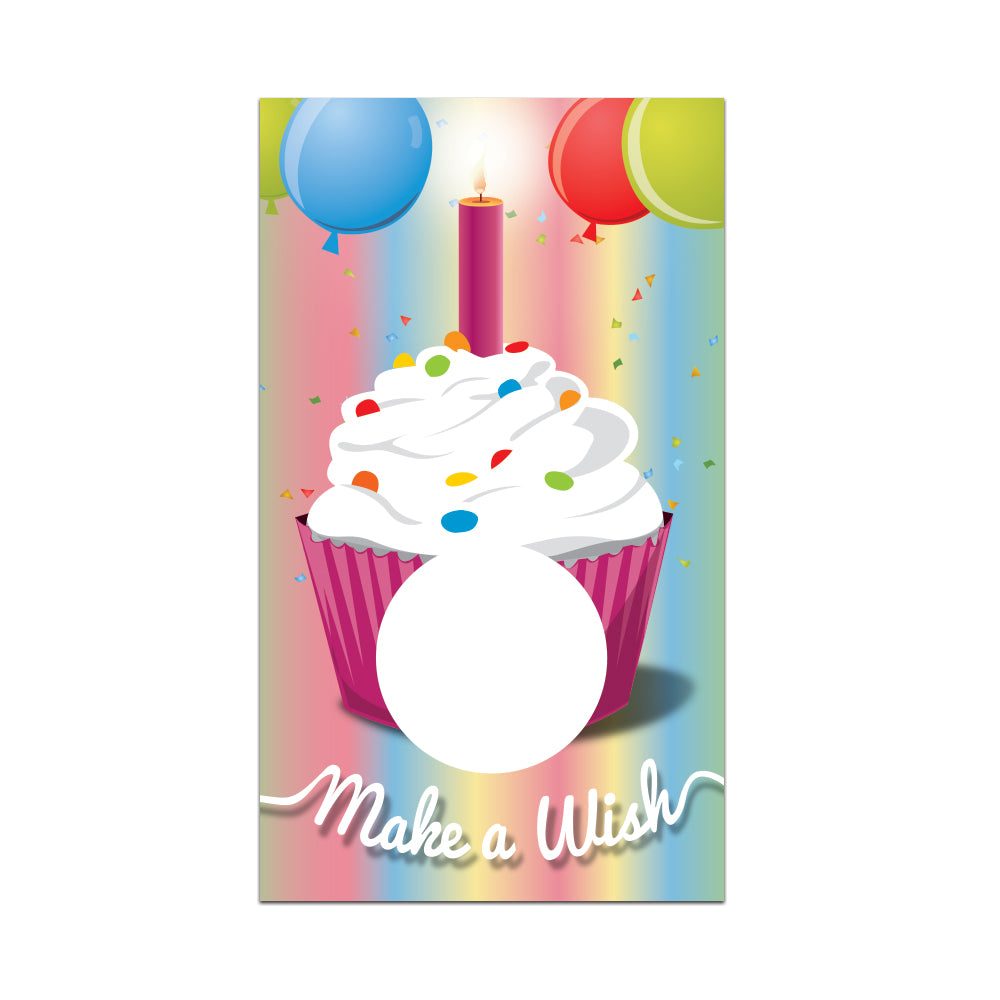 Rainbow Happy Birthday Make a Wish Scratch Cards