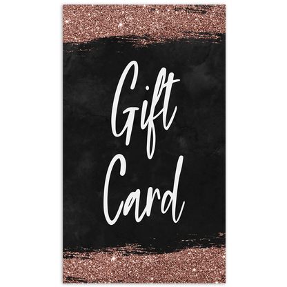 Rose Gold Glitter Customized Gift Card