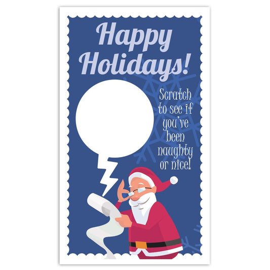 Santa Happy Holidays Scratch off Card
