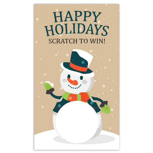 Snowman Scratch Off Card