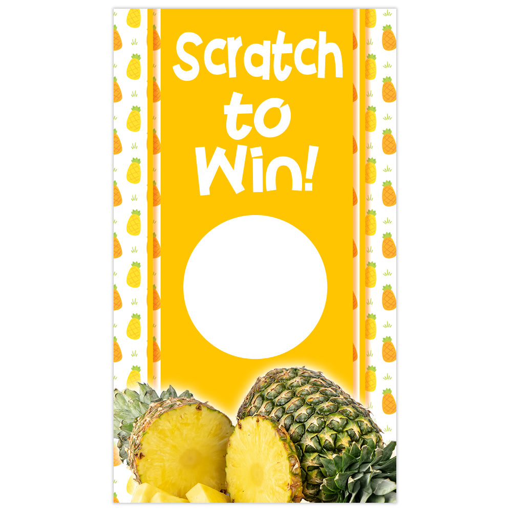 Summer Pineapple Scratch Off Card and stickers