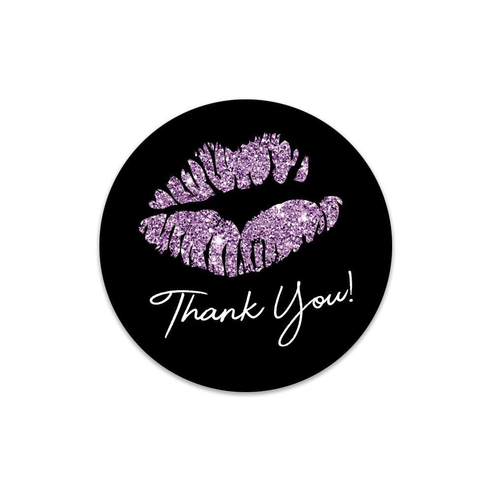 Purple Glitter Lip Lipsense Thank You Sticker