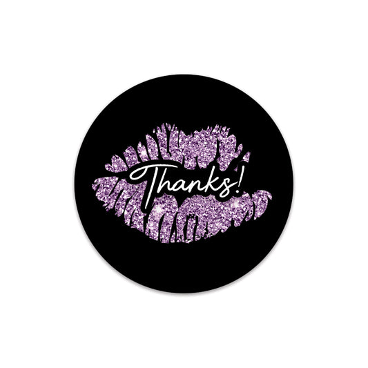 Purple Glitter Lip Lipsense Thanks Stickers