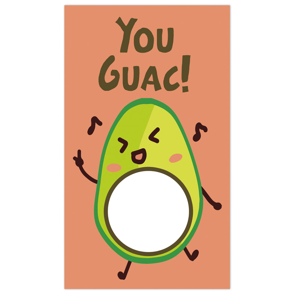 You Guac Avocado Funny Pun Scratch Off Card