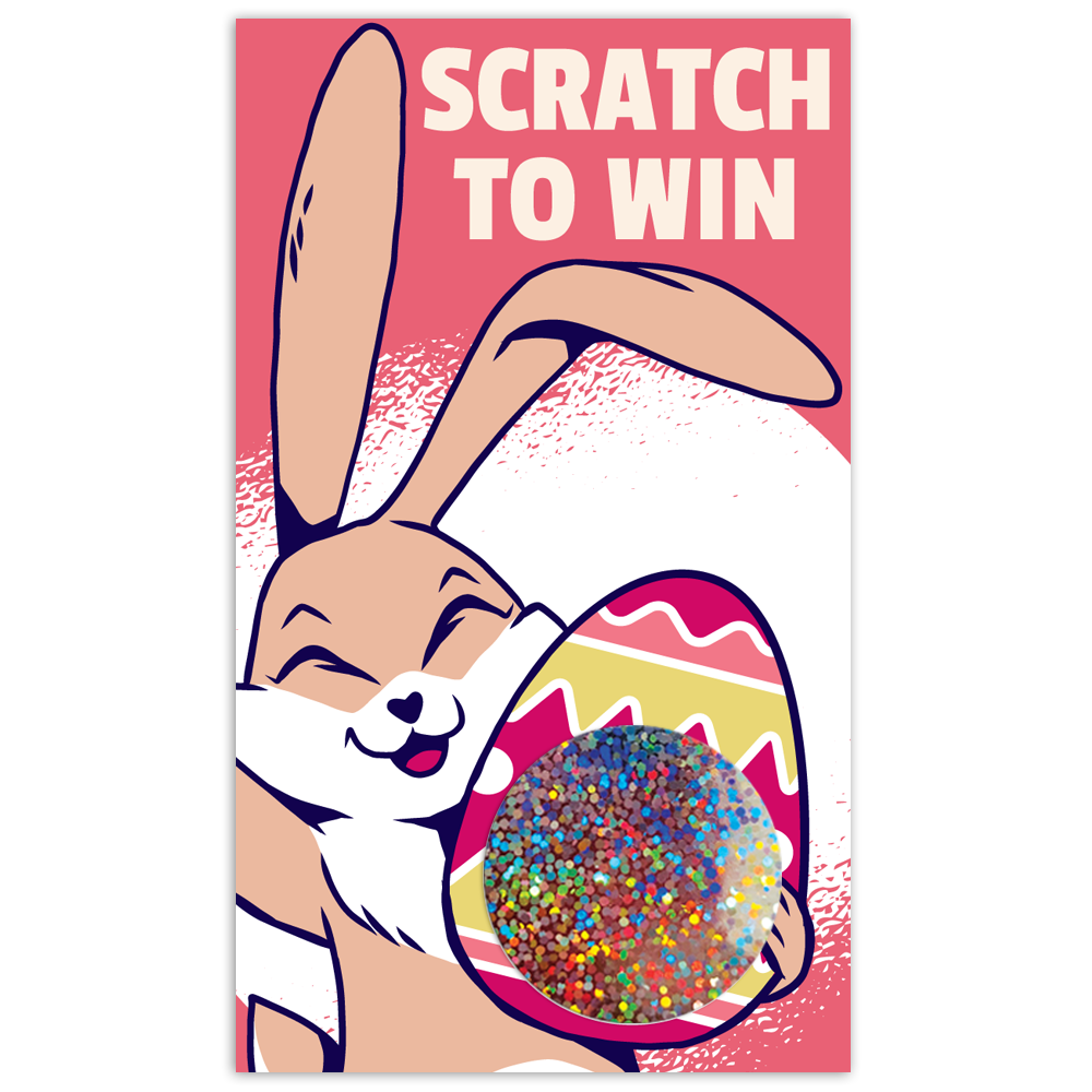 Easter Bunny Loyalty Scratch Off Card