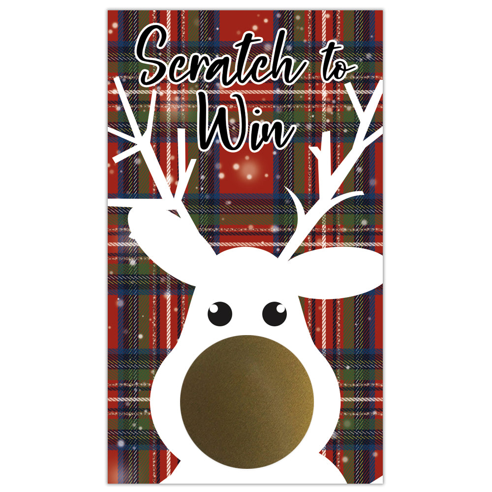 Winter Reindeer Gold Scratch off Card